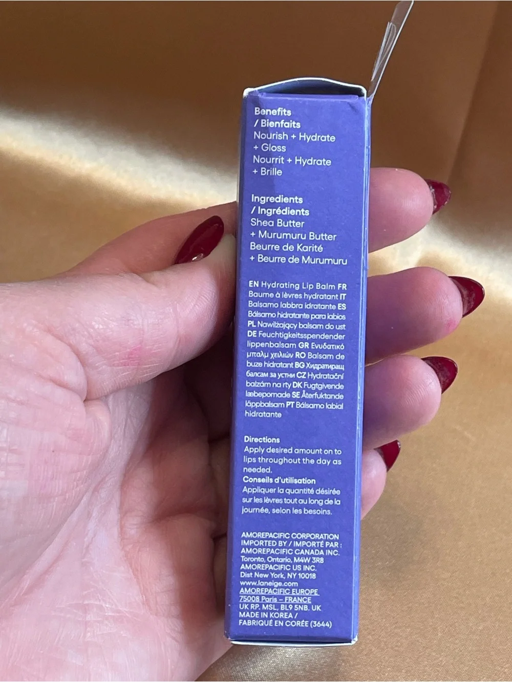 LANEIGE Lip Glowy Balm Blueberry 0.35 oz - NIB